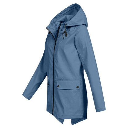 Damen Winterjacke mit Kapuze Reißverschluss