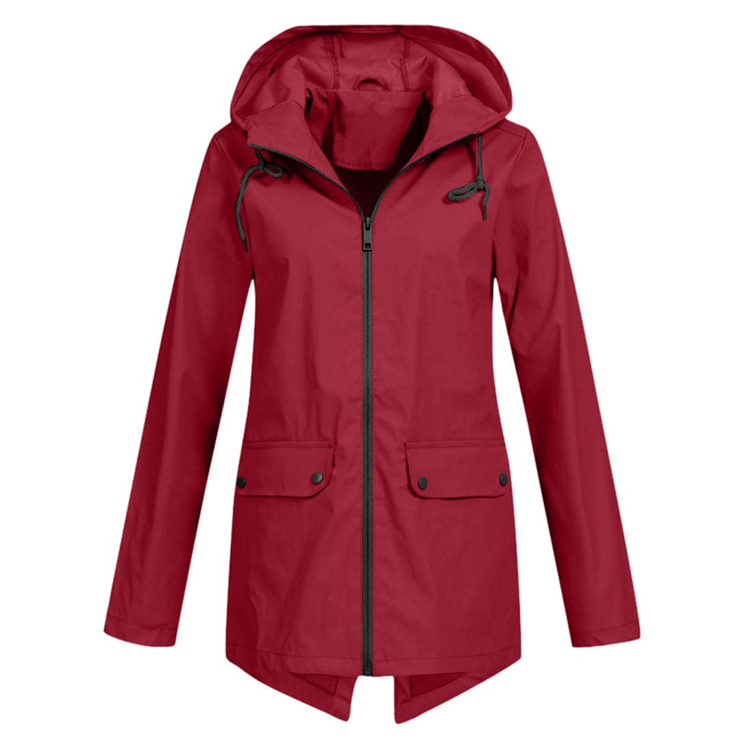Damen Steppjacke Mit Kapuze Reißverschluss