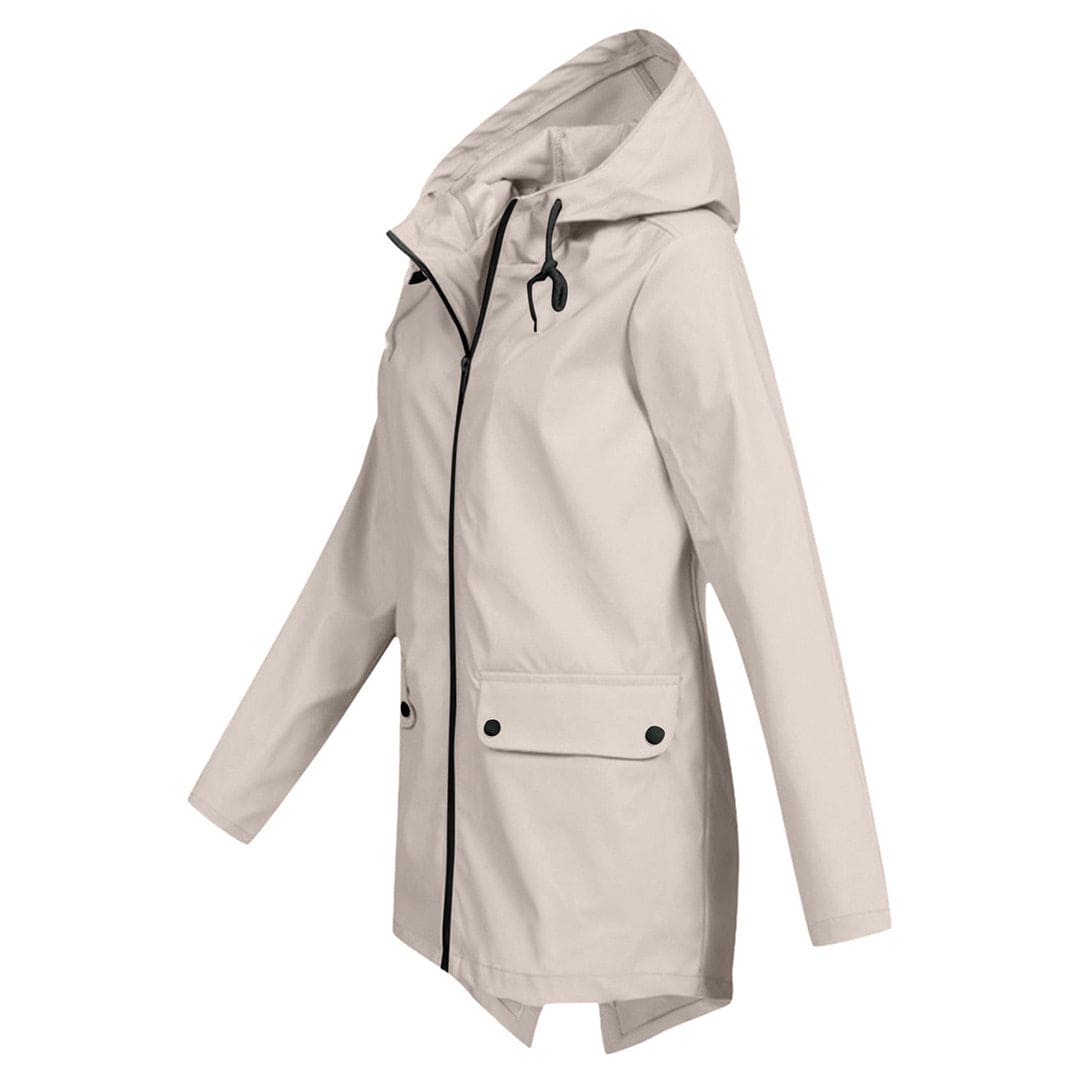 Damen Winterjacke mit Kapuze Reißverschluss - Eveloria
