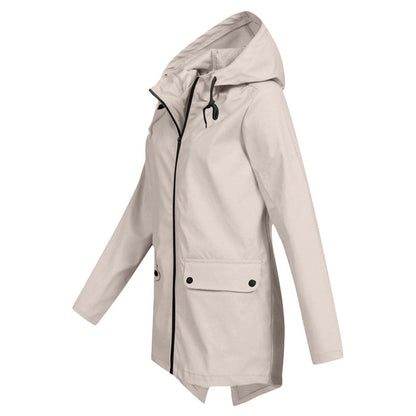 Damen Winterjacke mit Kapuze Reißverschluss - Eveloria