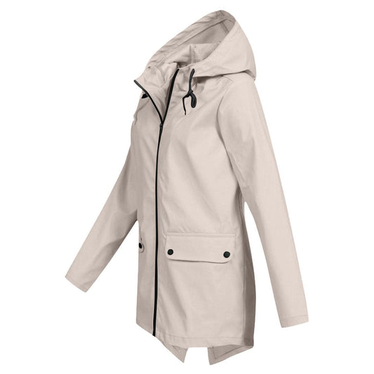 Damen Winterjacke mit Kapuze Reißverschluss - Eveloria