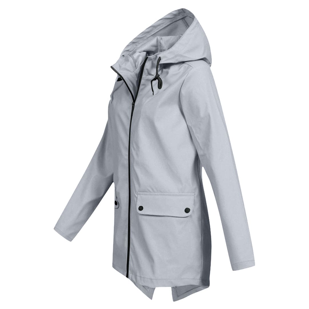 Damen Steppjacke Mit Kapuze Reißverschluss
