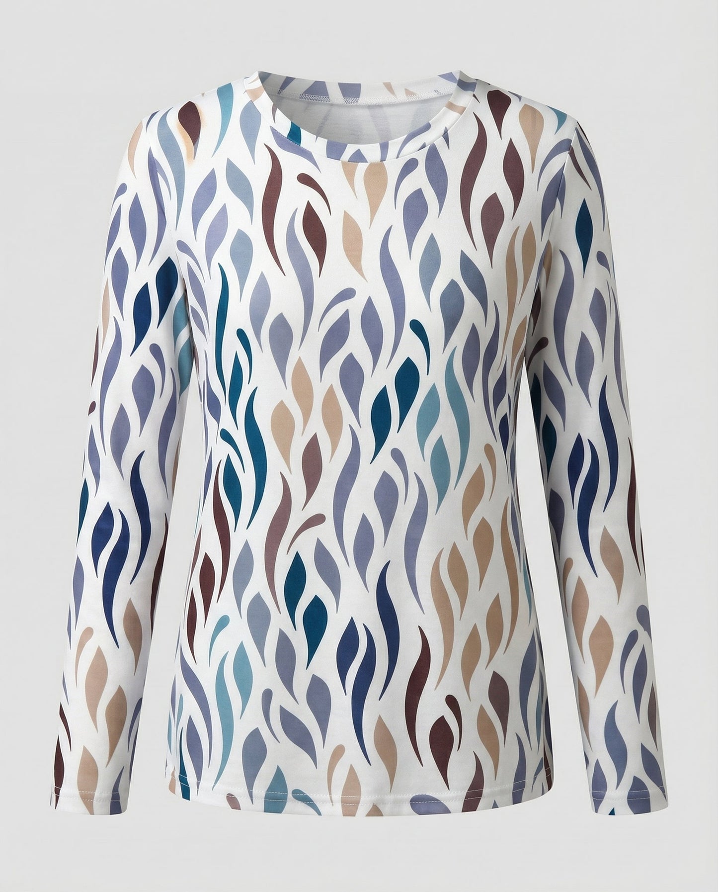 Damen T-Shirt Elegantes Baumwolle Weiß