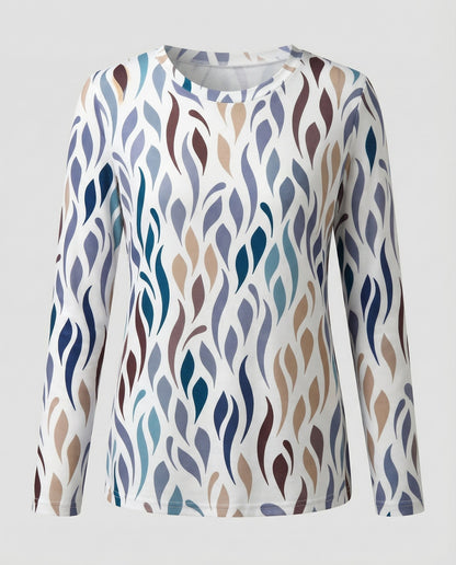 Damen T-Shirt Elegantes Baumwolle Weiß