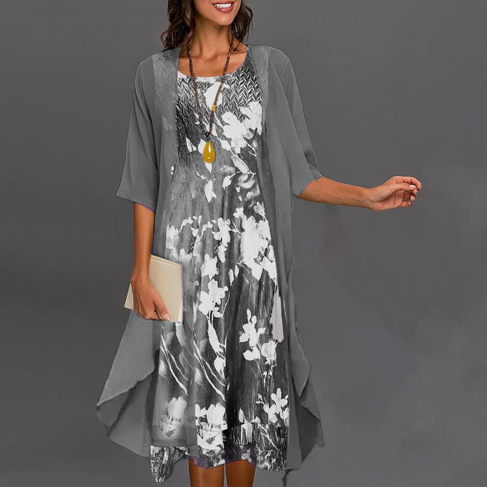 Elastisches Damenkleid Sommer Farben Stretch