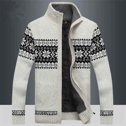 Eveloria Herren Strickcardigan Lässig Elastisch Beige