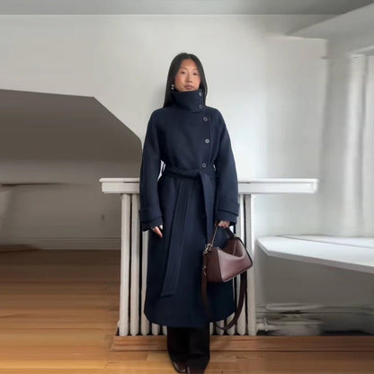Damen Winter-Trenchcoat mit Gürtel Kälteschutz
