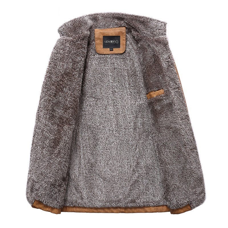 Fellgefütterte Jacke | Warm | Stehkragen | Winterjacke | Herrenjacke-Chaps Herrenmode