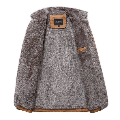 Fellgefütterte Jacke | Warm | Stehkragen | Winterjacke | Herrenjacke-Chaps Herrenmode