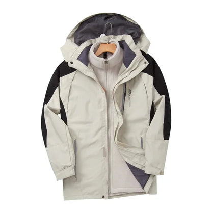 Eveloria Damen 3-in-1 Winterjacke Wasserdicht
