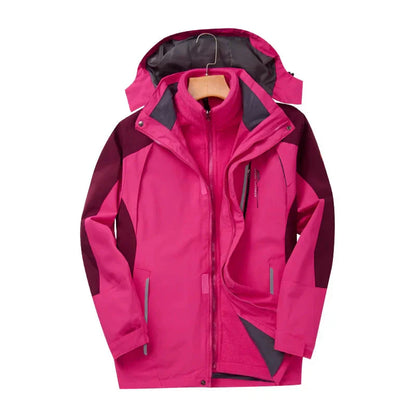 Eveloria Damen 3-in-1 Winterjacke Wasserdicht