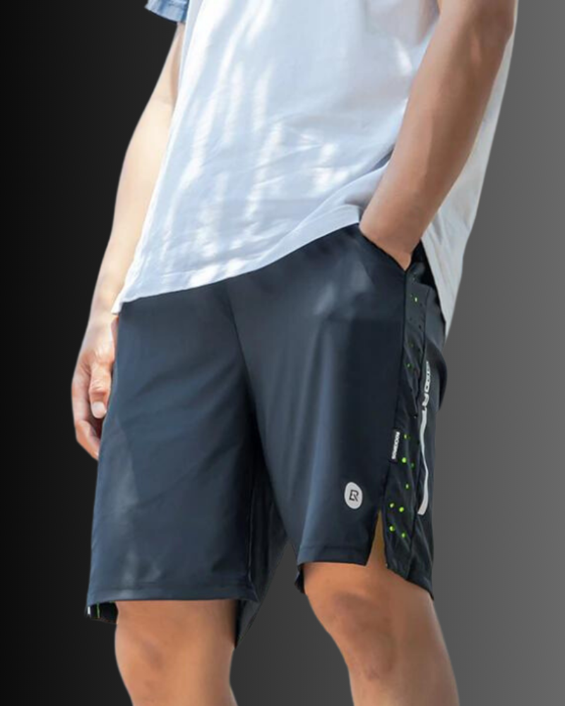 Herren Fitness Shorts Leistungsstark Atmungsaktiv Schwarz - Eveloria