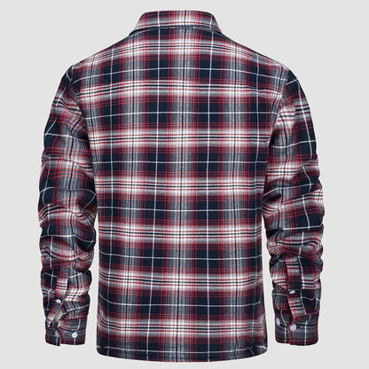 Flanelljacke – Kariertes, Mit Fleece Gefüttertes Herren-Overshirt für den Winter-Chaps Herrenmode