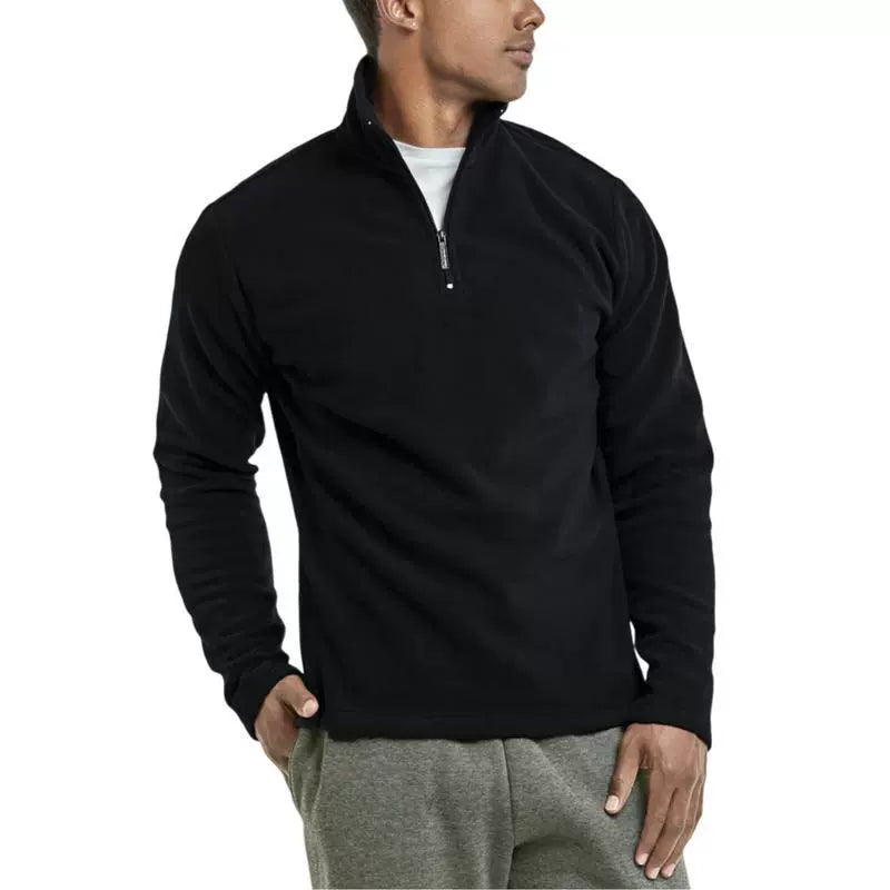 Herren Fleece-Pullover Halb-Reißverschluss Viertelzip - Eveloria