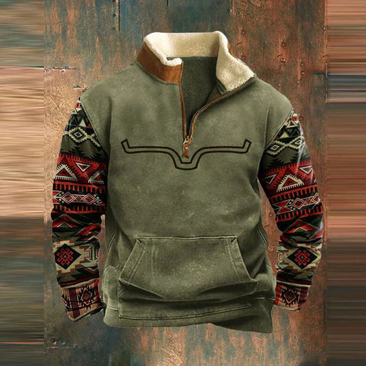 Herren Fleece-Pullover Halbzipper Warm Winterbekleidung - Eveloria