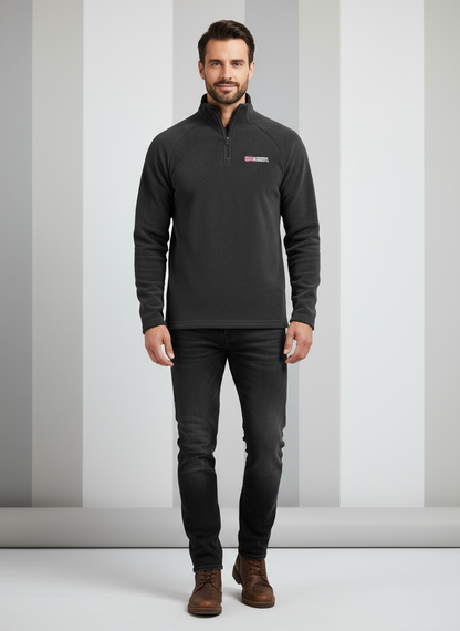 Fleece-Pullover - Warmes Fleece-Sweatshirt mit Viertelreißverschluss für Männer-Chaps Herrenmode