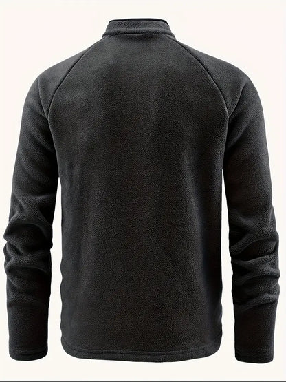 Fleece-Pullover - Warmes Fleece-Sweatshirt mit Viertelreißverschluss für Männer-Chaps Herrenmode