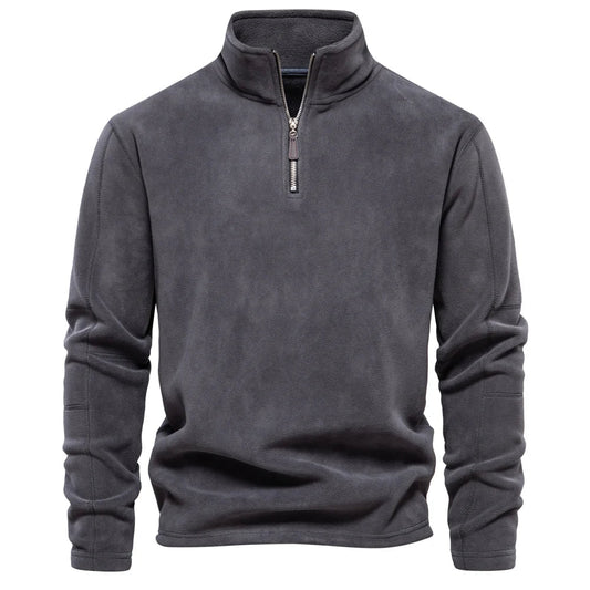 Herren Fleece-Pullover Kurzreißverschluss Warm - Eveloria