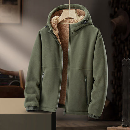 Herren Fleecejacke Mit Kapuze Leicht