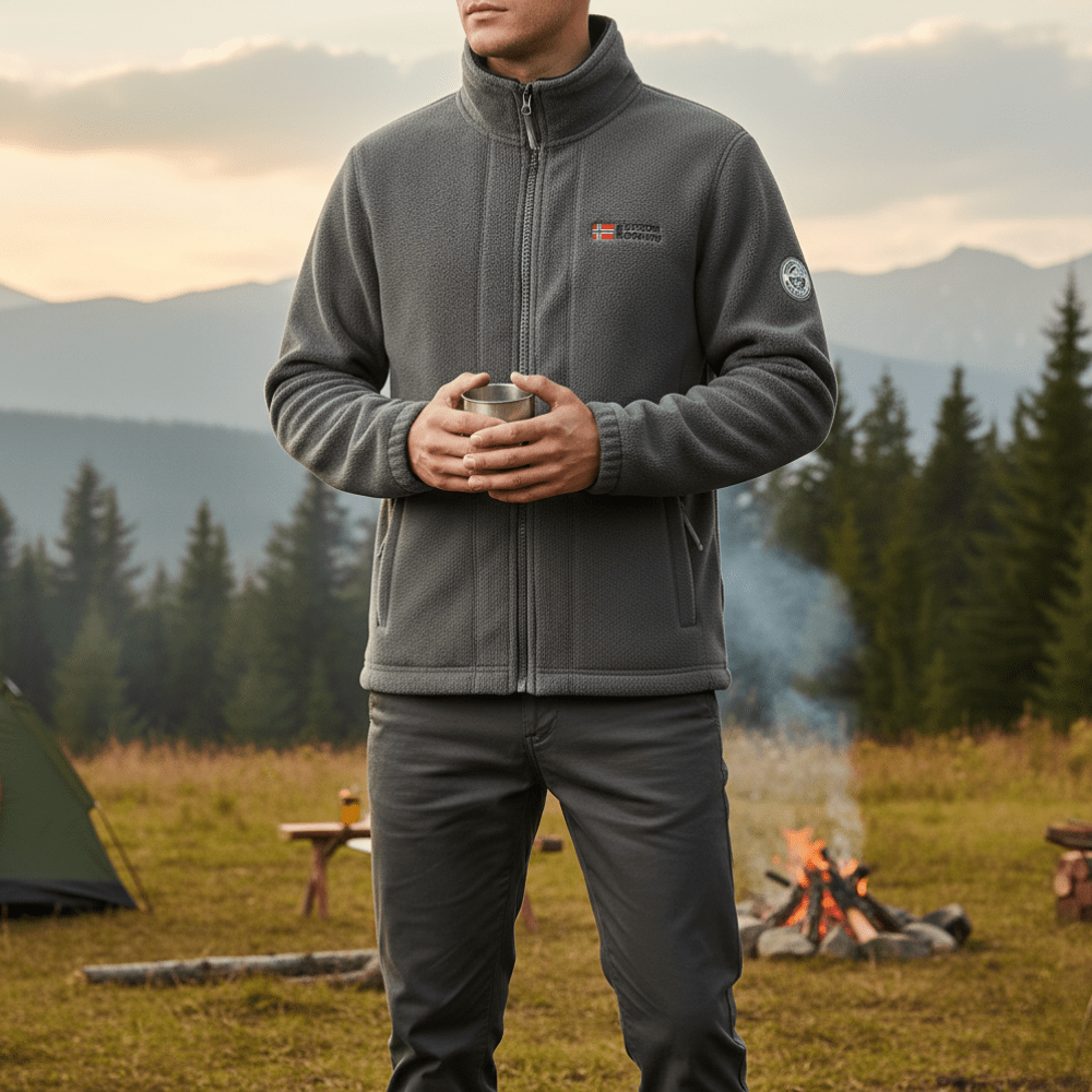 Eveloria Herren Fleecejacke Thermal Atmungsaktiv Normale Passform