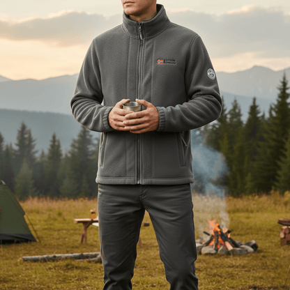 Eveloria Herren Fleecejacke Thermal Atmungsaktiv Normale Passform