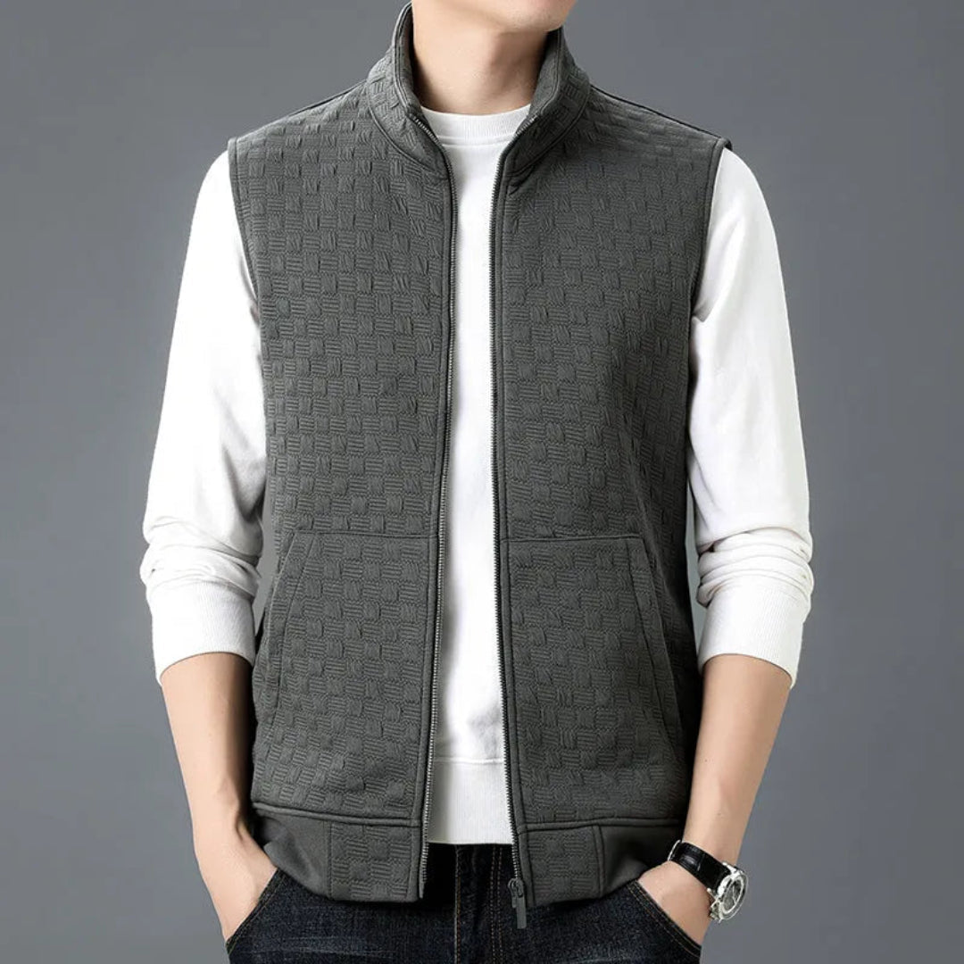 Fleece-Weste Unisex Strukturiertes Strickmaterial