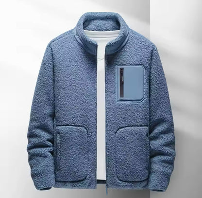 Fleecejacke – Warme Teddy-Fleecejacke mit Reißverschluss und Taschen für Männer-Chaps Herrenmode