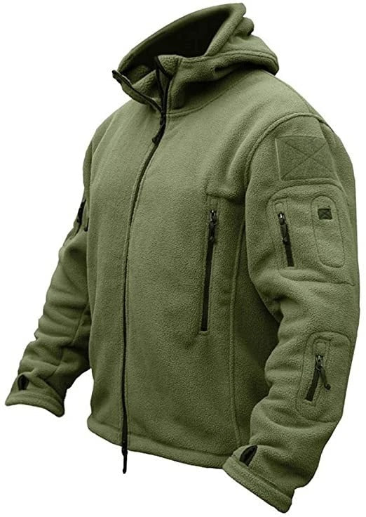 Fleecejacke | durchgehender Reißverschluss | Winter | Fleecejacke mit Reißverschluss | Herrenbekleidung-Grün-XS-Chaps Herrenmode