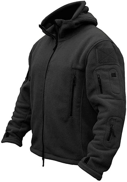 Fleecejacke | durchgehender Reißverschluss | Winter | Fleecejacke mit Reißverschluss | Herrenbekleidung-Schwarz-XS-Chaps Herrenmode