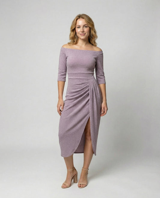 Damen Abendkleid Elegant Glänzend - Eveloria