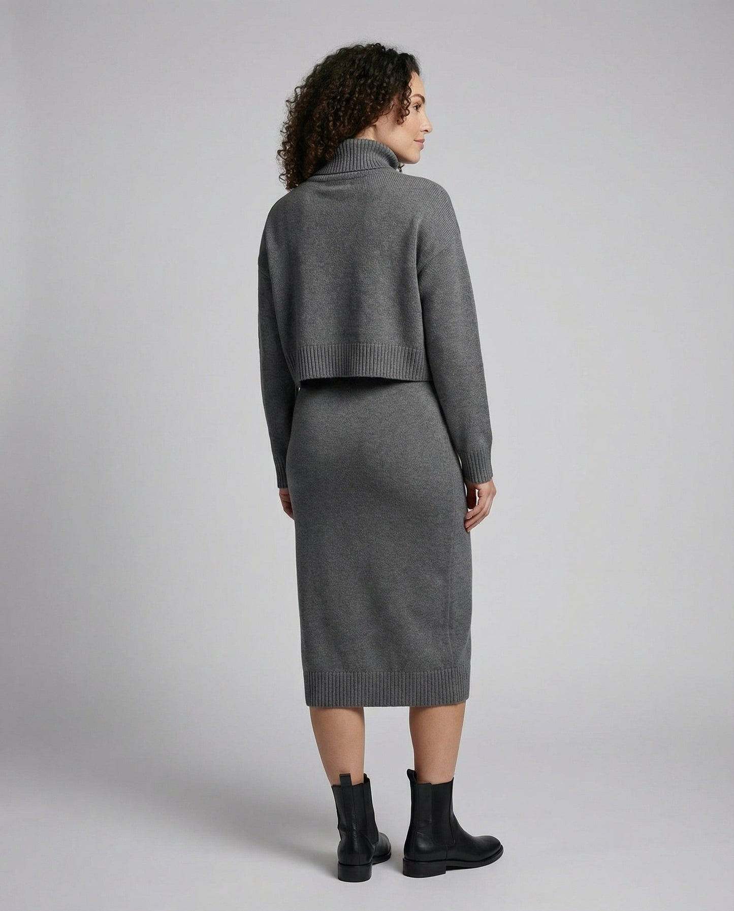 Elegantes Damen Midikleid Jersey