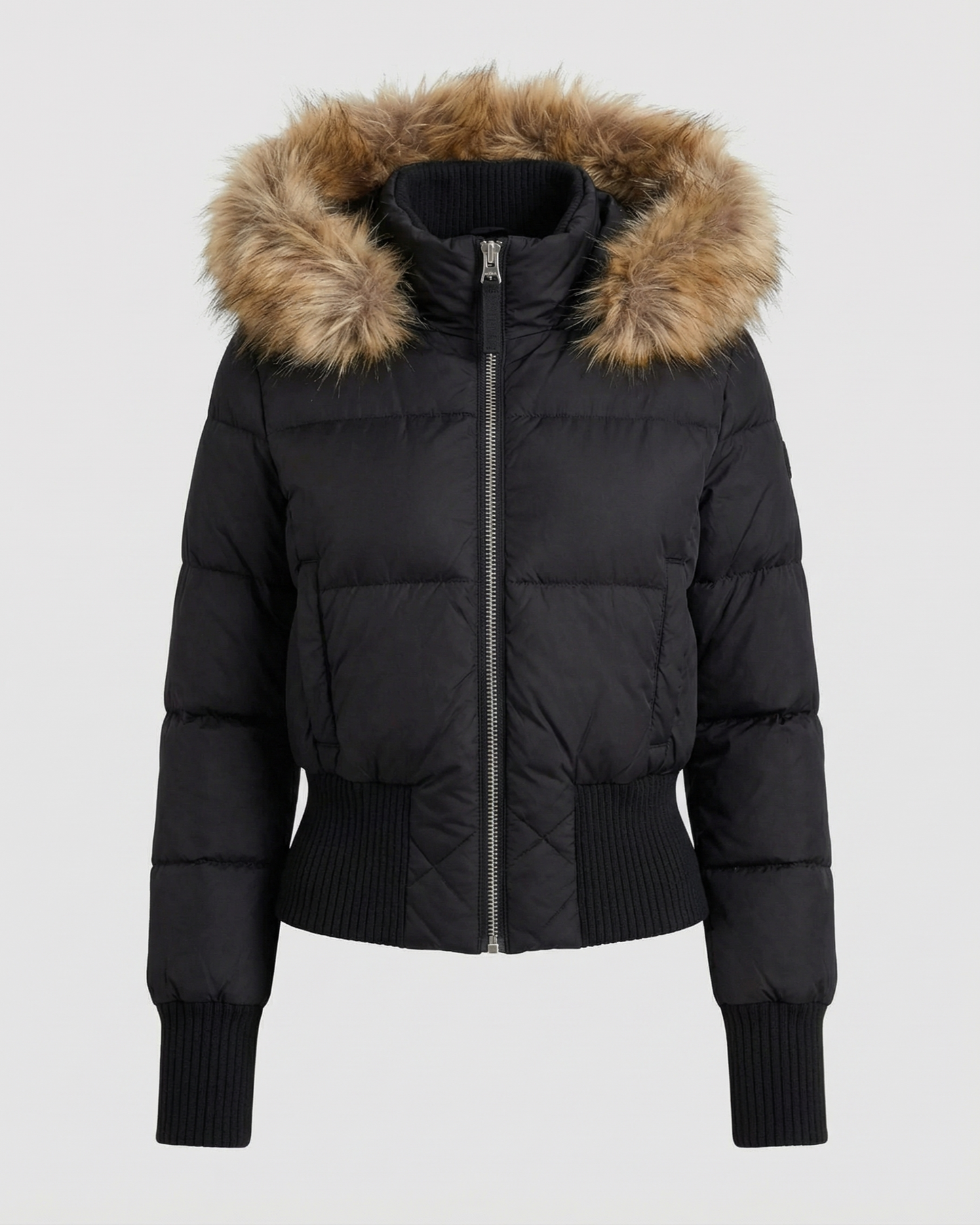 Gefütterte Damen Winterjacke Cropped
