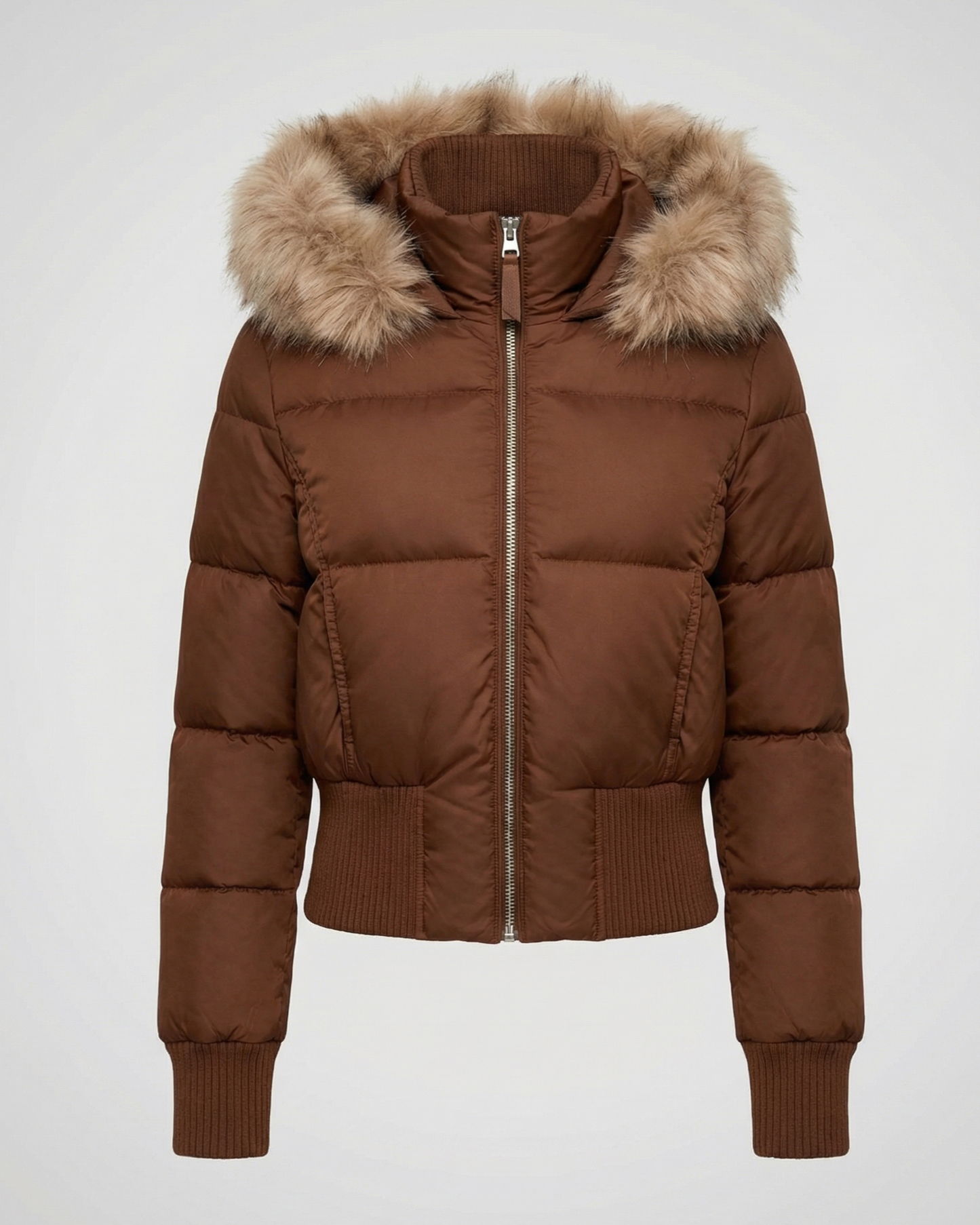 Gefütterte Damen Winterjacke Cropped