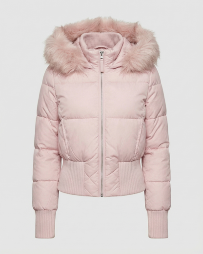 Gefütterte Damen Winterjacke Cropped
