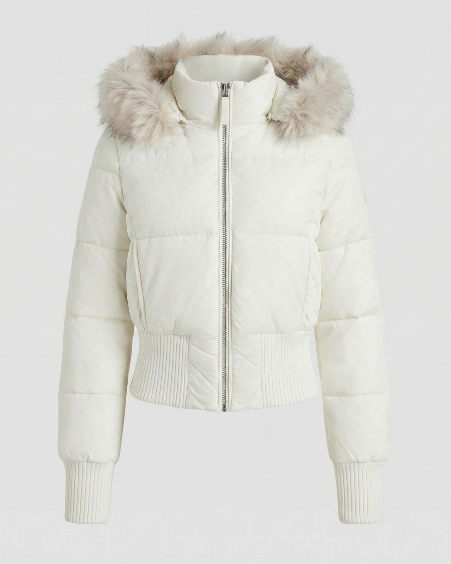 Gefütterte Damen Winterjacke Cropped