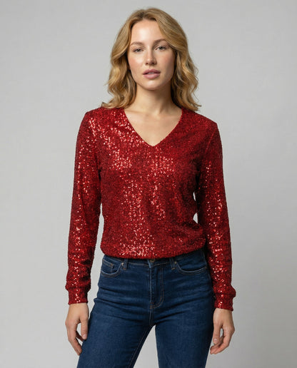 Damen Glitzer mit Pailletten - Eveloria