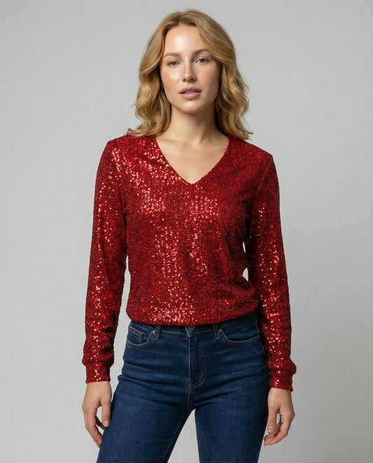 Damen Glitzer mit Pailletten - Eveloria