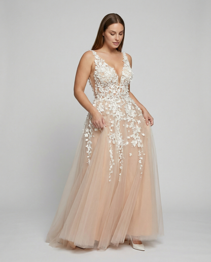 Elegantes A-Linie Hochzeitskleid - Eveloria