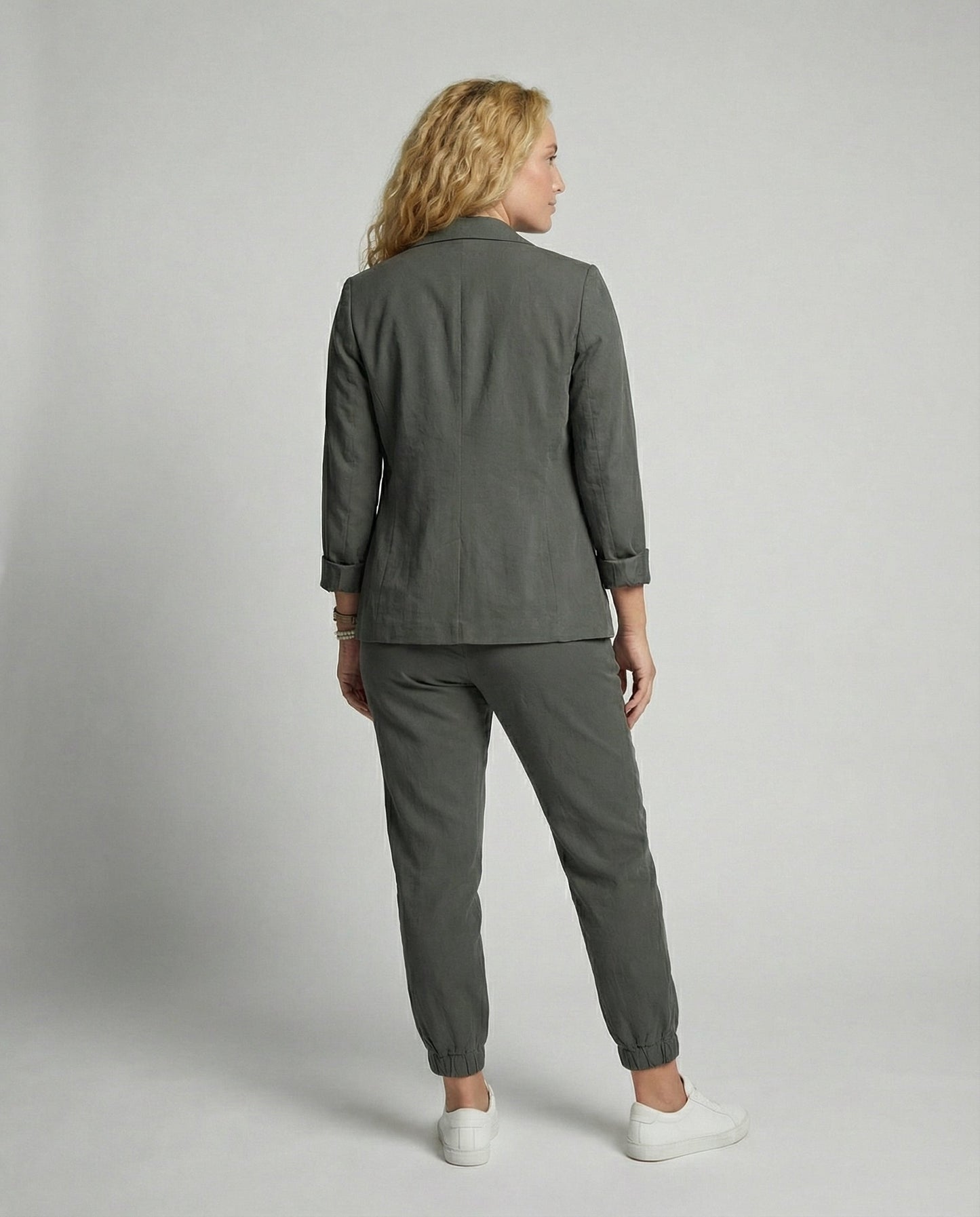 Damen Blazer Jogger Set Elegantes