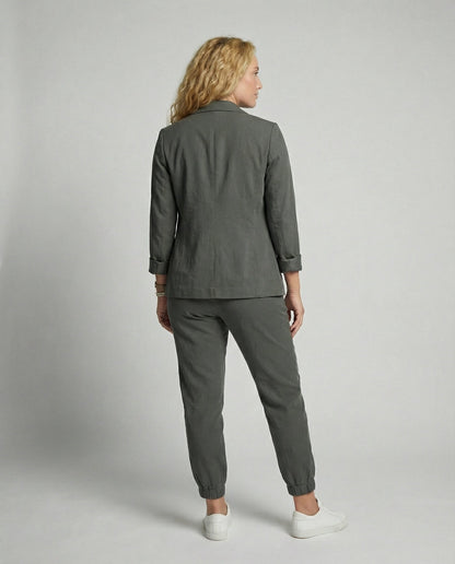 Damen Blazer Jogger Set Elegantes