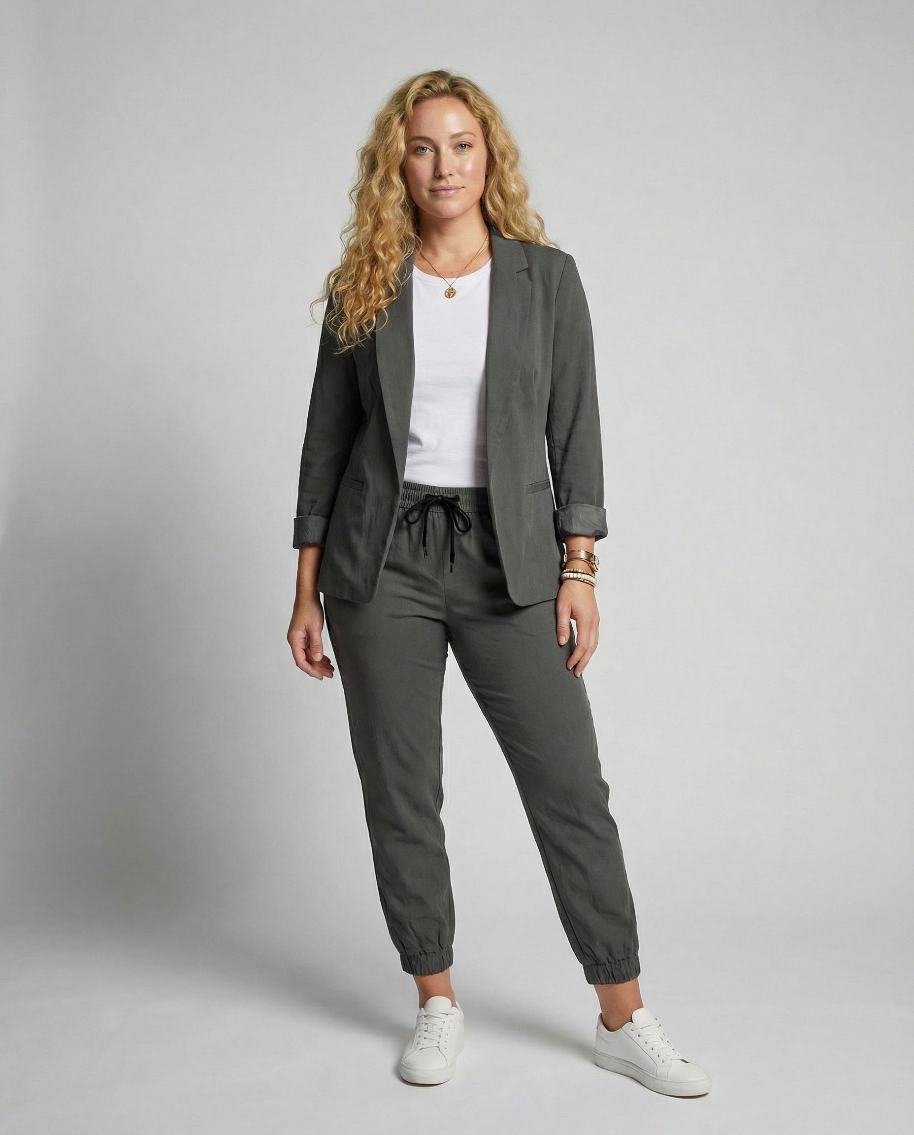 Damen Blazer Jogger Set Elegantes - Eveloria