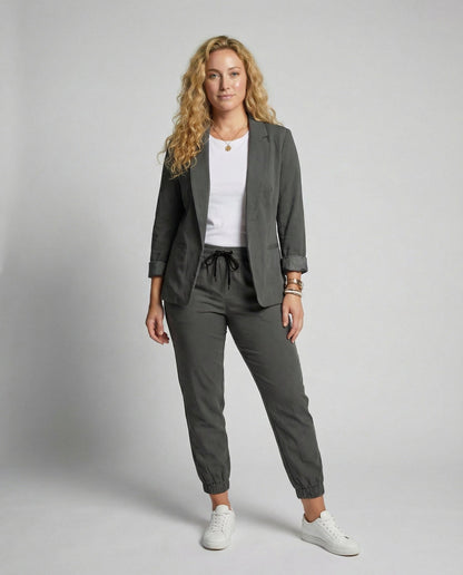 Damen Blazer Jogger Set Elegantes - Eveloria