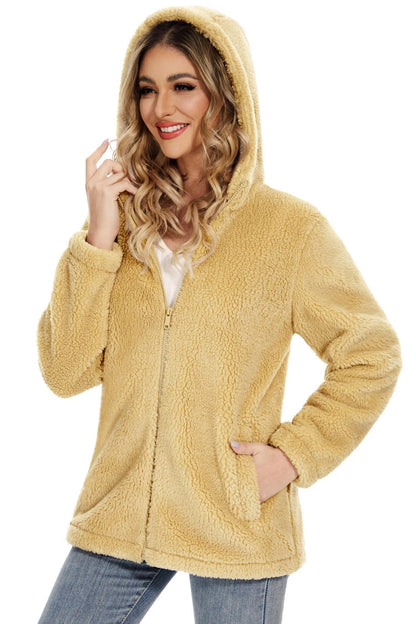 Damen Fleecejacke Kapuze - Eveloria
