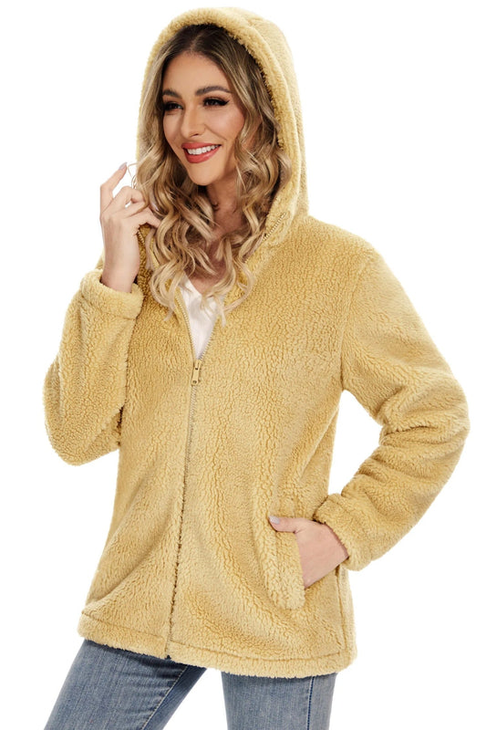 Damen Fleecejacke Kapuze - Eveloria