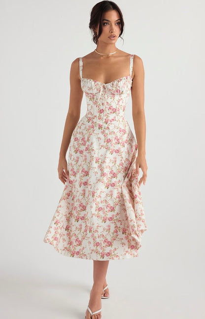 Eveloria Damen Taillenformendes Sommerkleid