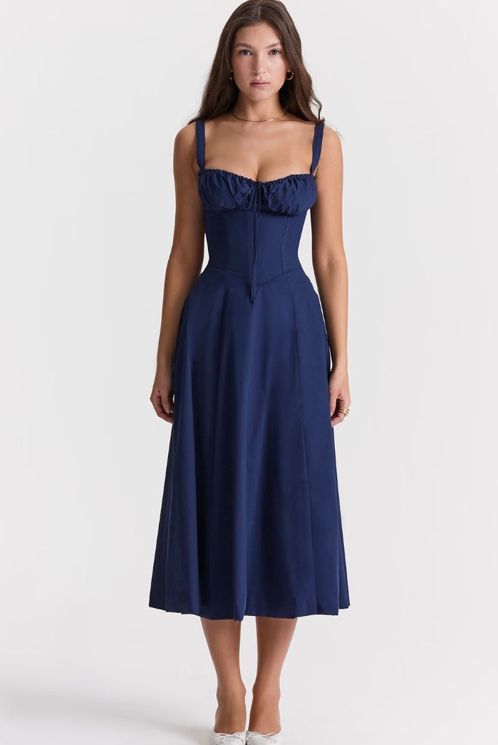Eveloria Damen Taillenformendes Sommerkleid