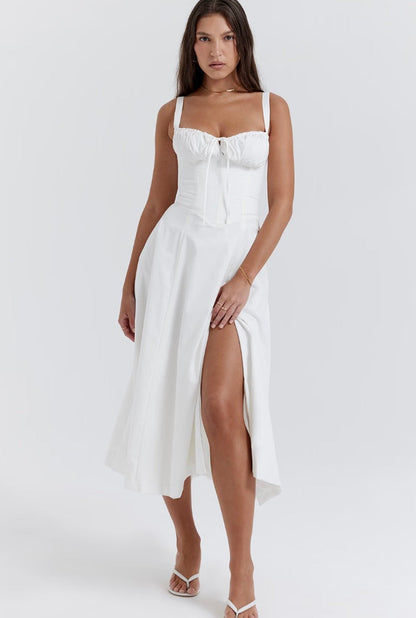 Eveloria Damen Taillenformendes Sommerkleid