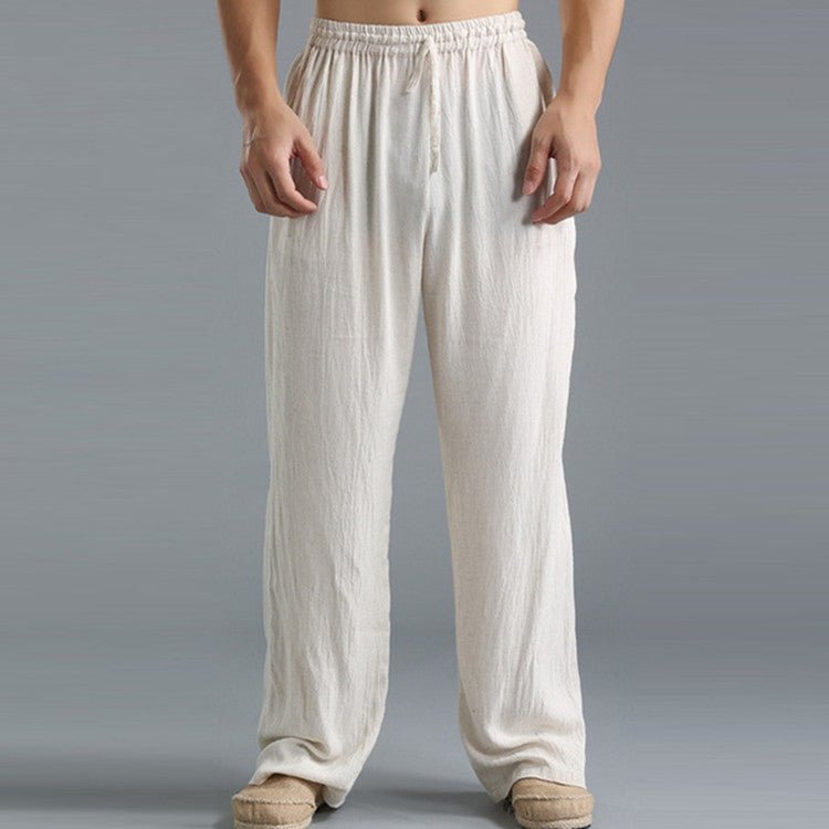 Herren Freizeithose Leicht Baumwolle Beige - Eveloria