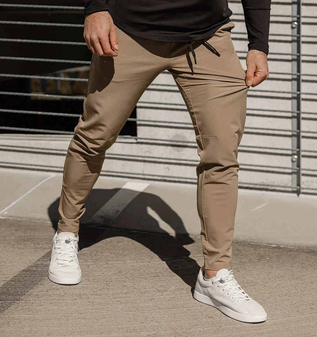 Freizeithosen | Kordelzug | Stretch | Slim Fit Jogger | Herrenhosen-Chaps Herrenmode