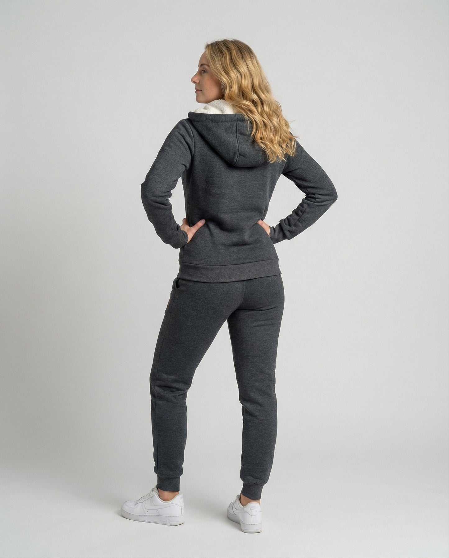 Damen Sportlicher Jogginganzug Warm Fleece